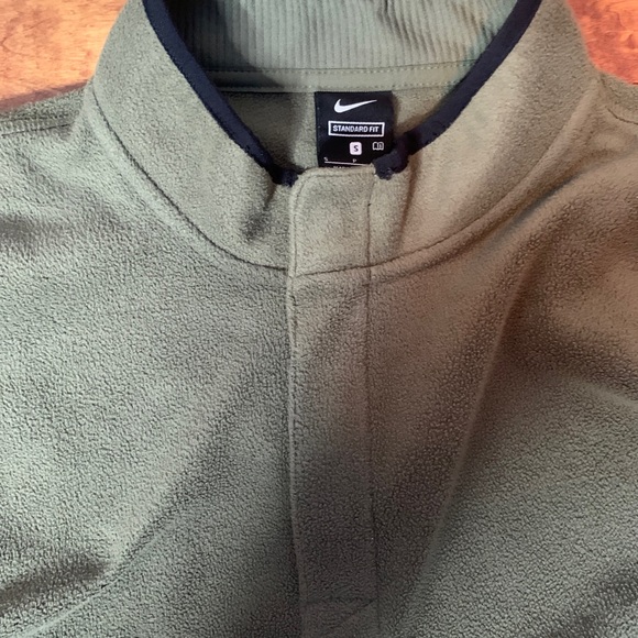 Nike olive green sherpa fleece quarter zip - Picture 7 of 8